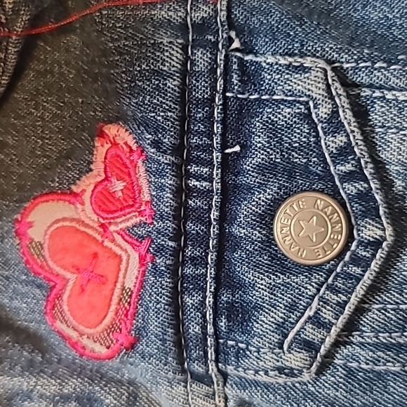 4 for $28 - Nanette Girls 2T Blue Jean Jacket with Pink Details - Picture 5 of 8
